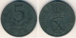 5 Ore Dänemark Zink 