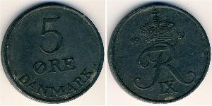 5 Ore Dänemark Zink Friedrich IX. (Dänemark) (1899 - 1972)