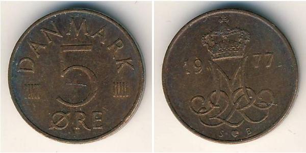 5 Ore Danemark  Marguerite II de Danemark (1940-)