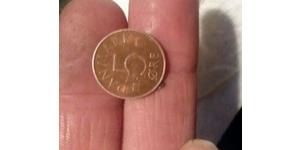 5 Ore Denmark  Margrethe II of Denmark (1940-)