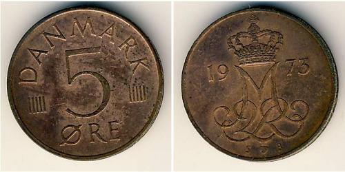 5 Ore Denmark  Margrethe II of Denmark (1940-)