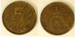 5 Ore 丹麦 青铜 克里斯蒂安十世 (1870 - 1947)