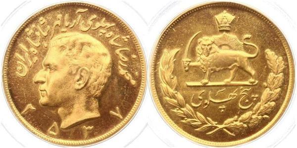 5 Pahlavi Iran Gold Mohammad Reza Pahlavi (1919-1980)