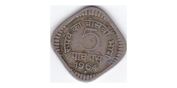 5 Paisa India (1950 - ) Rame/Nichel 