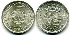 5 Pataca Macao (1862 - 1999) / Portugal Argent 