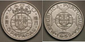 5 Pataca Macao (1862 - 1999) / Portugal Silber 