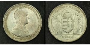 5 Pengo Reino de Hungría (1920 - 1946) Plata Miklós Horthy