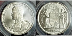 5 Pengo Reino de Hungría (1920 - 1946) Plata Miklós Horthy