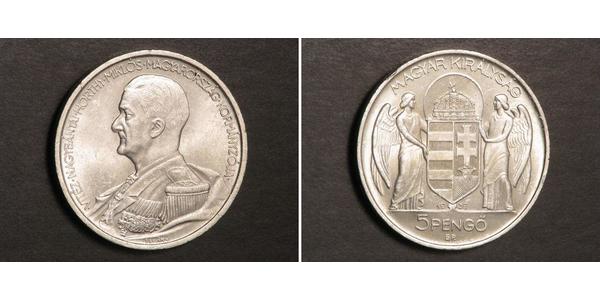 5 Pengo Reino de Hungría (1920 - 1946) Plata Miklós Horthy