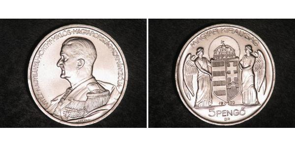 5 Pengo Kingdom of Hungary (1920 - 1946) Silver Miklós Horthy