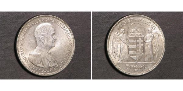 5 Pengo 匈牙利王国 (1920 - 1946) 銀 霍爾蒂·米克洛什