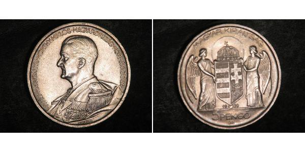5 Pengo 匈牙利王国 (1920 - 1946) 銀 霍爾蒂·米克洛什