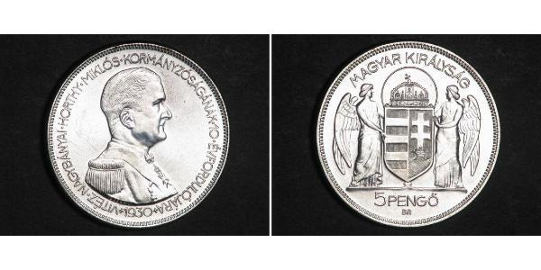 5 Pengo 匈牙利王国 (1920 - 1946) 銀 霍爾蒂·米克洛什