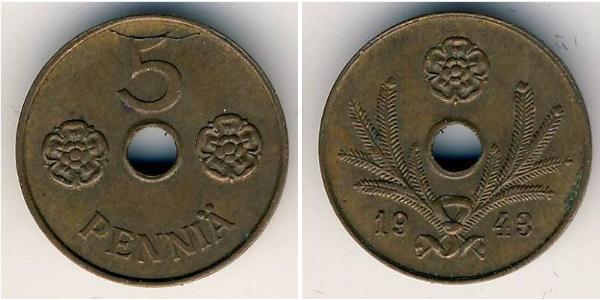 5 Penny Finlandia (1917 - ) Bronce 