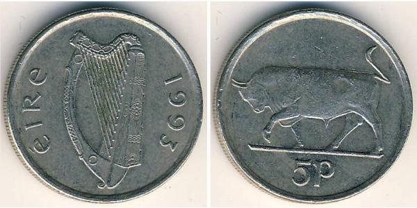 5 Penny Ireland (1922 - ) Copper/Nickel 