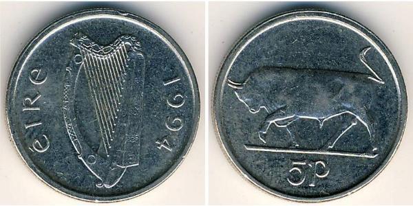 5 Penny Irlande (1922 - ) Cuivre/Nickel 