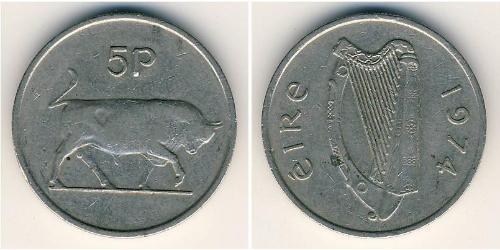 5 Penny Irlanda (1922 - ) Rame/Nichel 