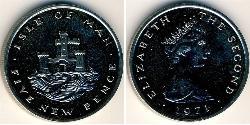 5 Penny Isola di Man Rame/Nichel Elisabetta II (1926-2022)