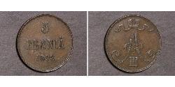 5 Penny Gran Ducado de Finlandia (1809 - 1917)  Alejandro III (1845 -1894)