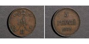 5 Penny Granducato di Finlandia (1809 - 1917)  Alessandro II (1818-1881)