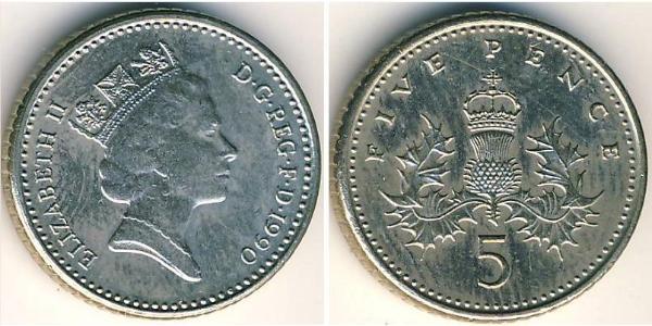 5 Penny Reino Unido (1922-)  