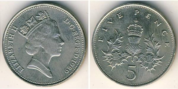 5 Penny Reino Unido (1922-)  