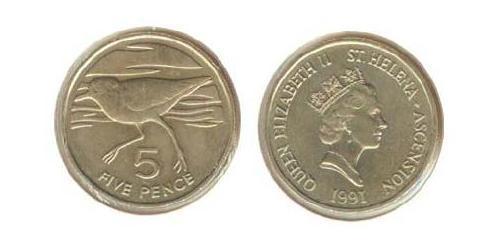 5 Penny 圣赫勒拿岛 銅/镍 伊丽莎白二世 (1926-2022)