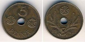 5 Penny 芬兰 青铜 