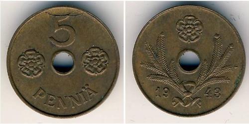 5 Penny 芬兰 青铜 