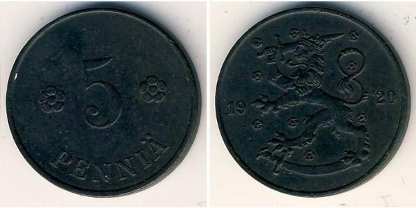 5 Penny 芬兰 青铜 