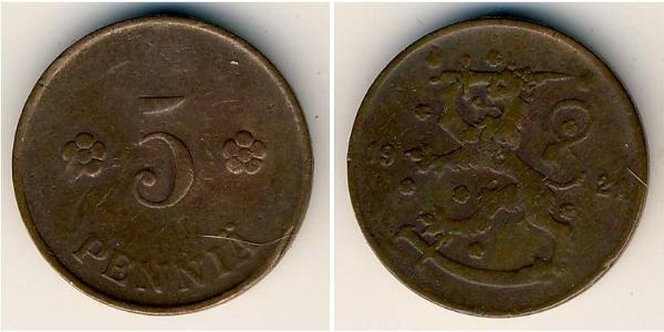 5 Penny 芬兰 青铜 