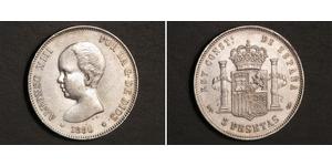 5 Peseta Kingdom of Spain (1874 - 1931) Argent Alfonso XIII of Spain (1886 - 1941)