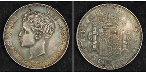 5 Peseta Kingdom of Spain (1874 - 1931) Argent 