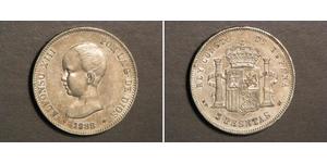 5 Peseta Kingdom of Spain (1874 - 1931) Argent Alfonso XIII of Spain (1886 - 1941)