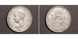 5 Peseta Kingdom of Spain (1874 - 1931) Argent Alfonso XIII of Spain (1886 - 1941)