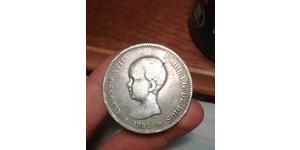 5 Peseta Kingdom of Spain (1874 - 1931) Argent Alfonso XIII of Spain (1886 - 1941)