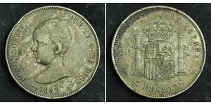 5 Peseta Kingdom of Spain (1874 - 1931) Argent Alfonso XIII of Spain (1886 - 1941)