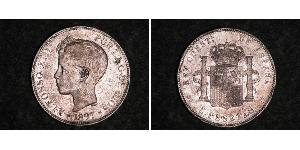 5 Peseta Kingdom of Spain (1874 - 1931) Argent 