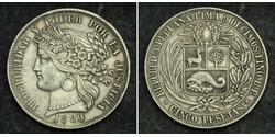 5 Peseta Pérou Argent 
