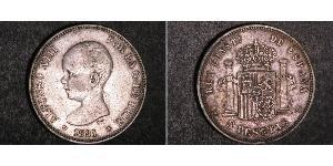 5 Peseta Kingdom of Spain (1874 - 1931) Argento Alfonso XIII of Spain (1886 - 1941)