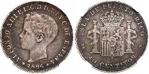 5 Peseta Kingdom of Spain (1874 - 1931) Argento 