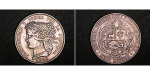 5 Peseta Perù Argento 