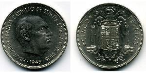 5 Peseta Espagne franquiste (1936 - 1975) Cuivre/Nickel 