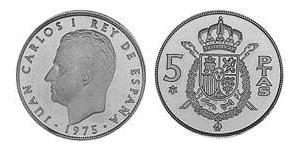 5 Peseta Espagne franquiste (1936 - 1975) Cuivre/Nickel Juan Carlos I (1938 - )