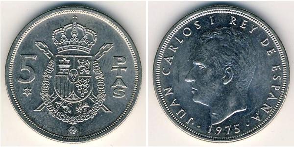 5 Peseta Royaume d’Espagne (1976 - ) Cuivre/Nickel Juan Carlos I (1938 - )