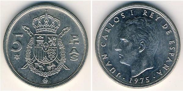 5 Peseta Royaume d’Espagne (1976 - ) Cuivre/Nickel Juan Carlos I (1938 - )