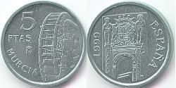 5 Peseta Reino de España (1976 - ) Nickel/Stahl Juan Carlos I (1938 - )
