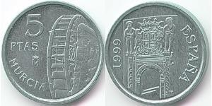 5 Peseta Reino de España (1976 - ) Nickel/Stahl Juan Carlos I (1938 - )