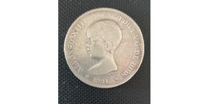 5 Peseta Kingdom of Spain (1874 - 1931) Plata Alfonso XIII of Spain (1886 - 1941)