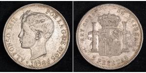 5 Peseta Kingdom of Spain (1874 - 1931) Plata 